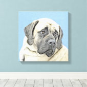 Engelse mastiff (Fawn)-schilderij - Oorspronkelijk Canvas Afdruk (Insitu (Houten vloer))