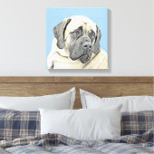 Engelse mastiff (Fawn)-schilderij - Oorspronkelijk Canvas Afdruk (Insitu (Slaapkamer))