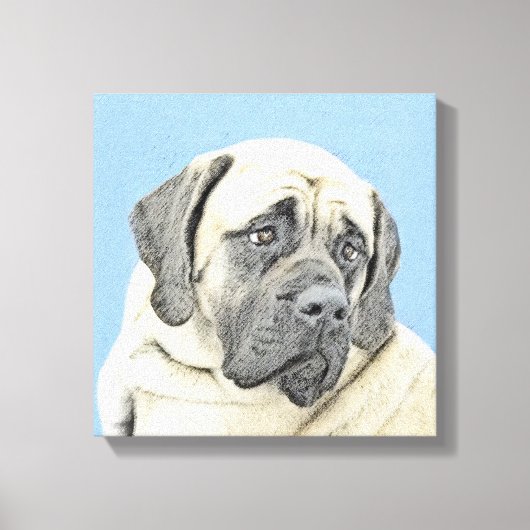 Engelse mastiff (Fawn)-schilderij - Oorspronkelijk Canvas Afdruk (Voorkant)