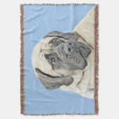 Engelse mastiff (Fawn)-schilderij - Oorspronkelijk Deken (Voorkant Verticaal)