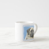 Engelse mastiff (Fawn)-schilderij - Oorspronkelijk Espresso Kop (Voorkant rechts)