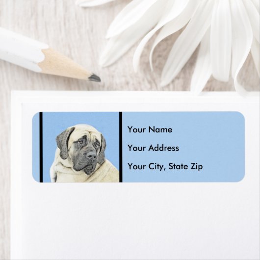 Engelse mastiff (Fawn)-schilderij - Oorspronkelijk Etiket (Insitu)