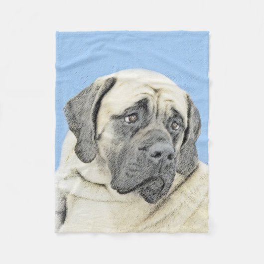 Engelse mastiff (Fawn)-schilderij - Oorspronkelijk Fleece Deken (Voorkant)