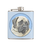 Engelse mastiff (Fawn)-schilderij - Oorspronkelijk Heupfles (Voorkant)