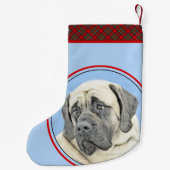 Engelse mastiff (Fawn)-schilderij - Oorspronkelijk Kleine Kerstsok (Achterkant)