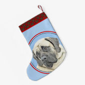 Engelse mastiff (Fawn)-schilderij - Oorspronkelijk Kleine Kerstsok (Achterkant (Hangend))