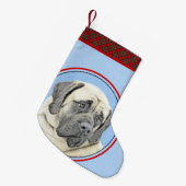 Engelse mastiff (Fawn)-schilderij - Oorspronkelijk Kleine Kerstsok (Voorkant (Hangend))