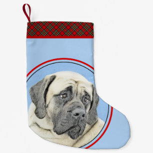 Engelse mastiff (Fawn)-schilderij - Oorspronkelijk Kleine Kerstsok