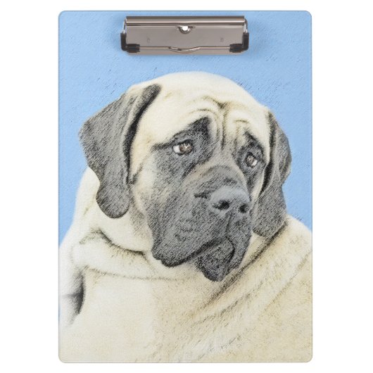 Engelse mastiff (Fawn)-schilderij - Oorspronkelijk Klembord (Voorkant)