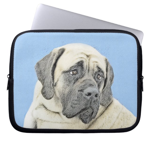 Engelse mastiff (Fawn)-schilderij - Oorspronkelijk Laptop Sleeve (Voorkant)