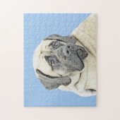 Engelse mastiff (Fawn)-schilderij - Oorspronkelijk Legpuzzel (Verticaal)