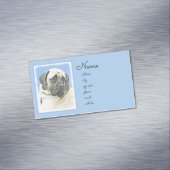 Engelse mastiff (Fawn)-schilderij - Oorspronkelijk Magnetisch Visitekaartje (Voorbeeld)