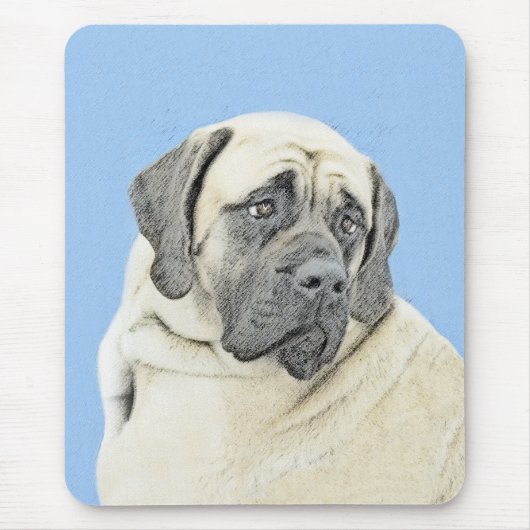 Engelse mastiff (Fawn)-schilderij - Oorspronkelijk Muismat (Voorkant)