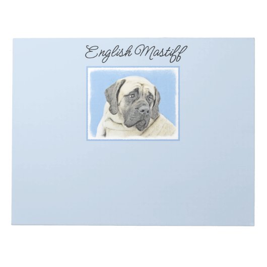 Engelse mastiff (Fawn)-schilderij - Oorspronkelijk Notitieblok (Voorkant)