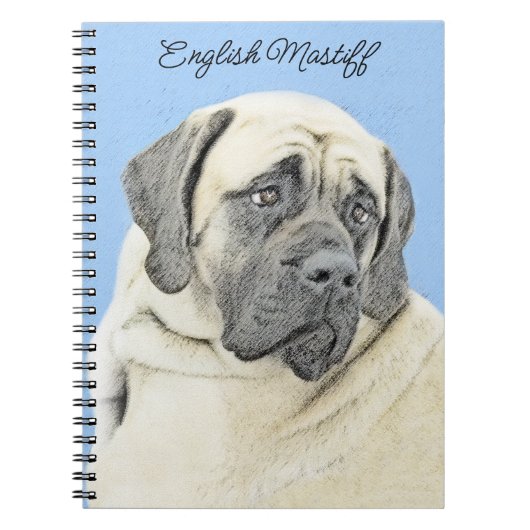 Engelse mastiff (Fawn)-schilderij - Oorspronkelijk Notitieboek (Voorkant)