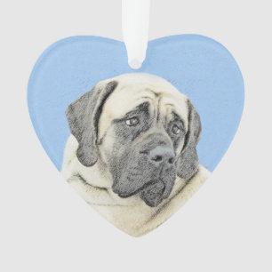 Engelse mastiff (Fawn)-schilderij - Oorspronkelijk Ornament