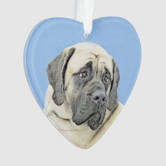 Engelse mastiff (Fawn)-schilderij - Oorspronkelijk Ornament (voorkant)