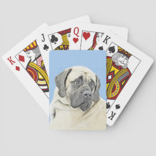 Engelse mastiff (Fawn)-schilderij - Oorspronkelijk Pokerkaarten