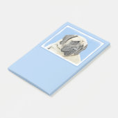 Engelse mastiff (Fawn)-schilderij - Oorspronkelijk Post-it® Notes (Schuin)