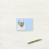 Engelse mastiff (Fawn)-schilderij - Oorspronkelijk Post-it® Notes (Op bureau)