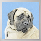 Engelse mastiff (Fawn)-schilderij - Oorspronkelijk Poster (Voorkant)