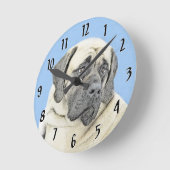 Engelse mastiff (Fawn)-schilderij - Oorspronkelijk Ronde Klok (Hoek)