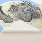 Engelse mastiff (Fawn)-schilderij - Oorspronkelijk Sherpa Deken (3/4)