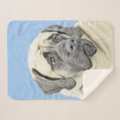 Engelse mastiff (Fawn)-schilderij - Oorspronkelijk Sherpa Deken (Voorkant (horizontaal))