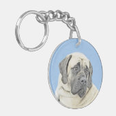 Engelse mastiff (Fawn)-schilderij - Oorspronkelijk Sleutelhanger (Voorkant Links)