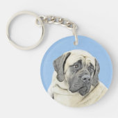 Engelse mastiff (Fawn)-schilderij - Oorspronkelijk Sleutelhanger (Voorkant)