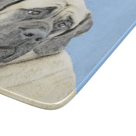 Engelse mastiff (Fawn)-schilderij - Oorspronkelijk Snijplank (Hoek)