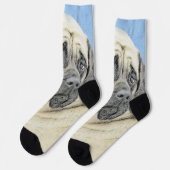 Engelse mastiff (Fawn)-schilderij - Oorspronkelijk Sokken (Links)