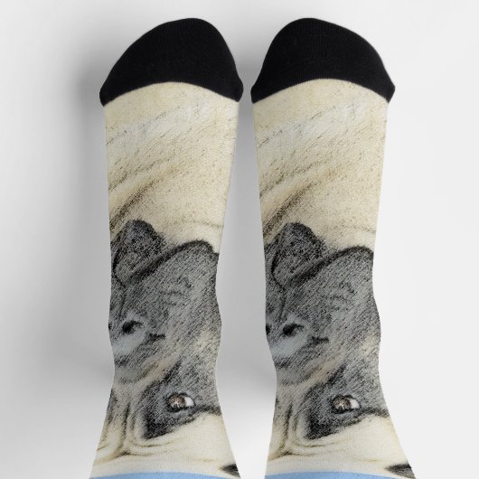 Engelse mastiff (Fawn)-schilderij - Oorspronkelijk Sokken (Top)