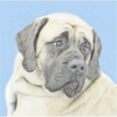 Engelse mastiff (Fawn)-schilderij - Oorspronkelijk Sticker (Voorkant)