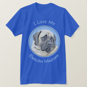 Engelse mastiff (Fawn)-schilderij - Oorspronkelijk T-shirt