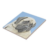 Engelse mastiff (Fawn)-schilderij - Oorspronkelijk Tegeltje (Zijkant)
