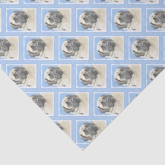 Engelse mastiff (Fawn)-schilderij - Oorspronkelijk Tissuepapier (Detail)