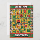 Engelse Mastiff Hond Countdown Kerstmis Advent Feestdagenkaart (Voorkant)