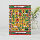 Engelse Mastiff Hond Countdown Kerstmis Advent Feestdagenkaart (Staand voorkant)