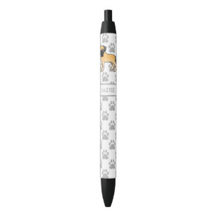 Engelse Mastiff Hondennaam & Tekening Zwarte Inkt Pen