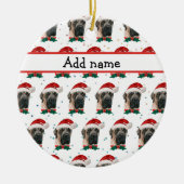 Engelse Mastiff Hondenras Kerstmis Keramisch Ornament (Voorkant)