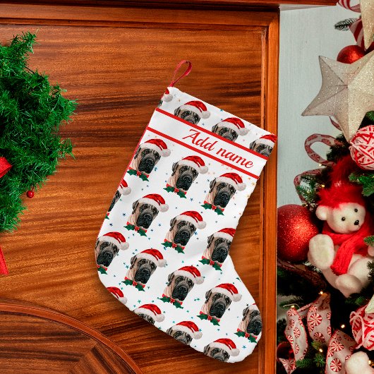 Engelse Mastiff-hondenras Kerstmis Kleine Kerstsok