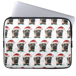 Engelse Mastiff Hondenras Kerstmis Laptop Sleeve