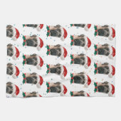 Engelse Mastiff-hondenras Kerstmis Theedoek (Horizontaal)
