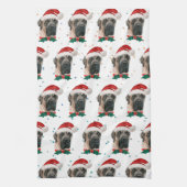 Engelse Mastiff-hondenras Kerstmis Theedoek (Verticaal)