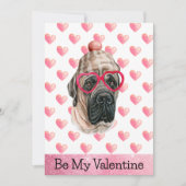 Engelse Mastiff I Wof You Dog Valentijnsdag Feestdagenkaart (Voorkant)