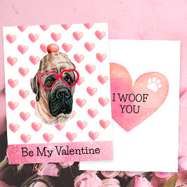 Engelse Mastiff Ik Woef Je Hond Valentijnsdag Feestdagenkaart