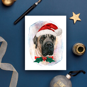 Engelse Mastiff Kerstcadeaus voor hondenliefhebber Feestdagenkaart