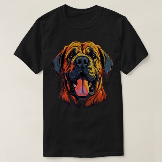 Engelse mastiff lachend t-shirt (Design voorkant)