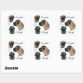 Engelse Mastiff Legacy Ronde Sticker (Vel)